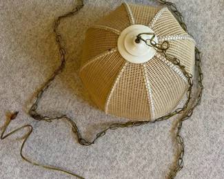 Vintage Boho Chic Woven Rattan Pendant Lamp