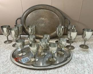 Metawa Holland Pewter Wine Glasses