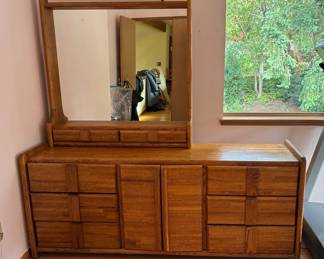 Oak Dresser With Mirror