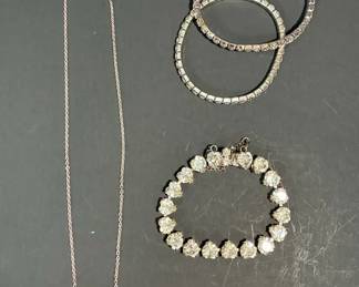 Coach Necklace And Rhinestone Bracelets