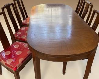 MidCentury Chinese Rosewood Dining Table Set