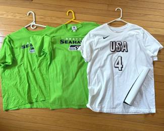 Seattle Sports Signed Seattle Storm Poster And Seahawks Shirts