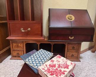 Bombay Co Wood Letter Box Stationary Box and Other Desktop Organizers