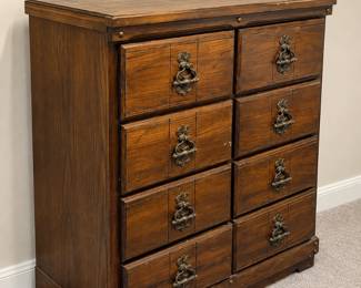 Vintage Eight Drawer Wooden Dresser, matches previous nightstand