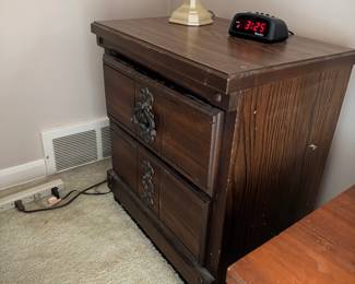 bedside table has matching dresser