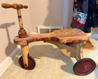 Childs wooden tricycle from the early 1900s