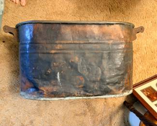 Large copper washing tub/ boiling tub