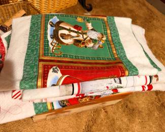 Unfinished table runner projects. They only need the last step!