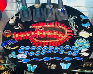 David Andersen, other vintage enamel signed pieces