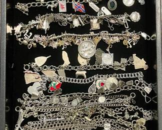 vintage sterling charm bracelets