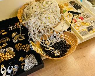 Vintage shoe clips, crystals, more