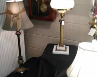 Great Selection of Table and Floor Lamps, 31 Day Chiming Wall Clock