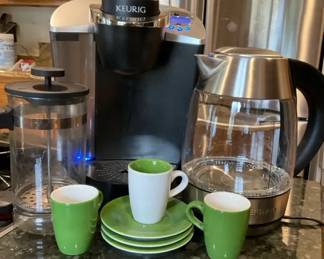 Keurig Coffee Maker With Chefman French Press And Others