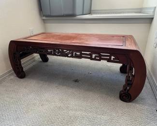 Chinese Carved Wood Low Table aka Kang Table