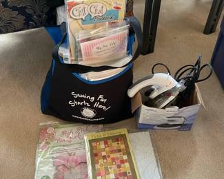 Sewing Bag Full Of Sewing Quilting Craft Patterns With EuroSteam Iron