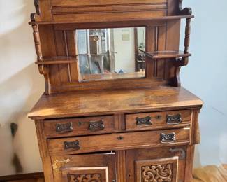 Vintage Hutch Wooden Cabinet