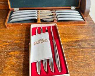 Two Steak Knife Sets In Boxes