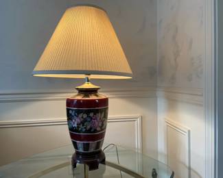 Chinoiserie Floral Porcelain Table Lamp