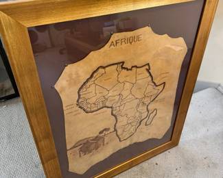 Stretched Leather Map Of Africa