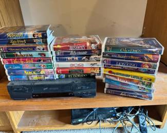 VHS Player With Disney Classics On VHS