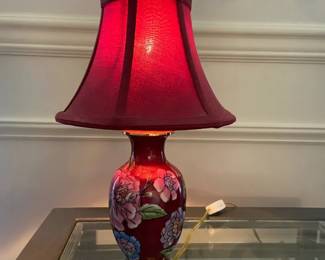 Small Floral Ceramic Table Lamp