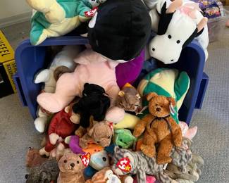 Bin Full Of Beanie Babies ty Pillow Pals