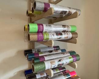 Cricut Vinyl Rolls With Wall Rack