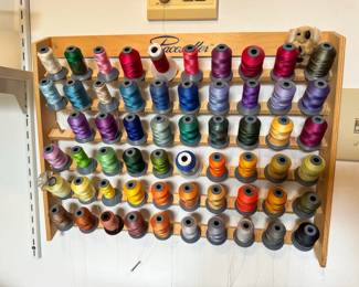 Pacesetter Embroidery Threads With Wall Hanging Thread Mount