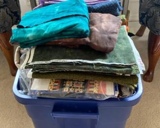 Bin Full Of Fabric Mixed Designs Fabric Types