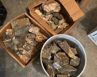 Large Collection Of Jagged Rocks With Smaller Stones Rocks
