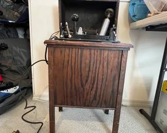 Edison Ediphone Shaver In Wood Cabinet