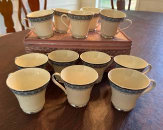 12 Gorman China TeaCoffee Cups In Storage Box