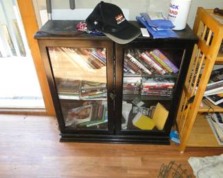 Cabinet and books