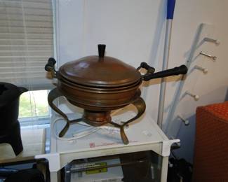 Copper fondue pot