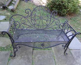 Heavy iron bench