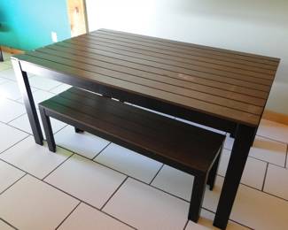 Table with bench seating
