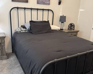 Queen Bed-Knox II Black Metal Bed/Revive by Living Spaces Mattress $195