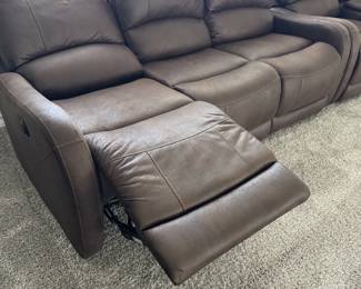 Electric Reclining Pleather Sofa $295