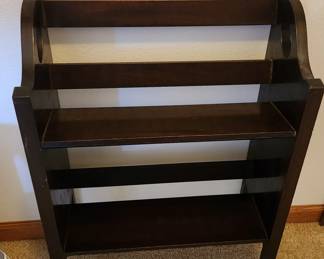 Beautiful Tilt shelf bookcase.  Dimensions " 18.5 w x 9.5 d x 28 h. Asking $60. will entertain offers