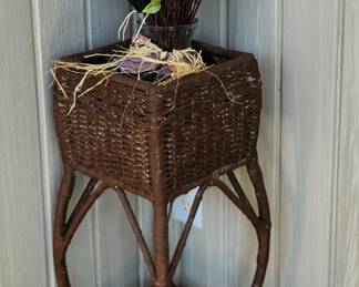 Wicker plant container. 12 x 12 x 29 high. Asking $80. Will entertain offers
