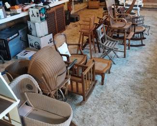 vintage children’s furniture, baby buggy