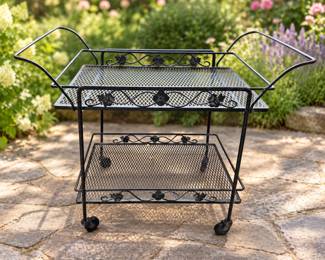 Iron Patio Serving Cart