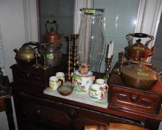 Brass, Copper, and Ceramic Decor