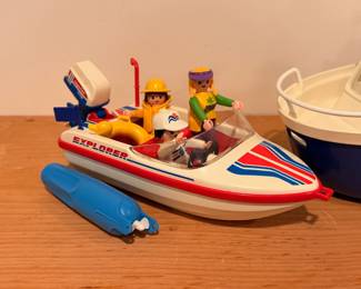 1980’s Playmobil Coast Guard Boat set and Speed Boat set. This will all be sold as one set