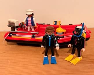 Early 1990’s Playmobil Sports Divers and Raft set