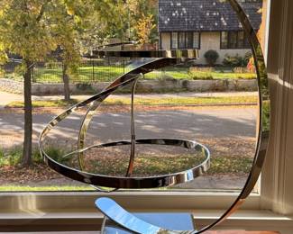 Very cool chrome kinetic sculpture by George Beckman, Signed