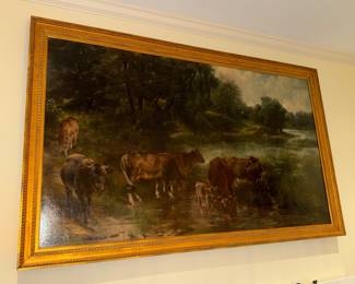 This is the SECOND Edmung H. Osthaus Cow Oil Painting !