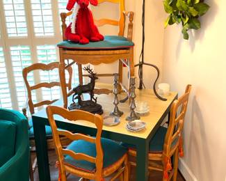 Games Table - Chairs - Iron Floor Lamp