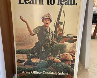 1969 Army Recruiting metal 2 sided sign