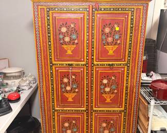 Folk art cabinet